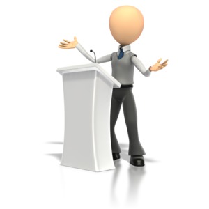 Podium Speech | 3D Animated Clipart for PowerPoint - PresenterMedia.com