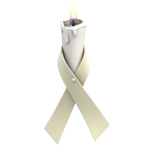 Black Ribbon Candle  Great PowerPoint ClipArt for Presentations