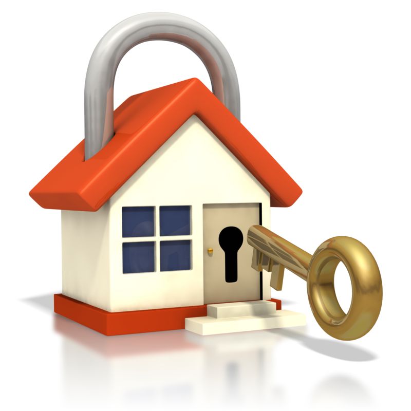 House Lock Key Insert Door | Great PowerPoint ClipArt for Presentations