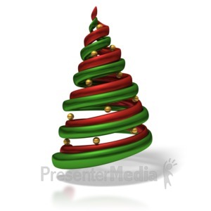A stylized Christmas tree.