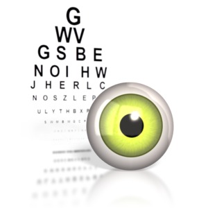In this clipart a eyeball sits in front of a eye letter test chart.  This clipart graphic could be used in a presentation including medical, optometrist, eye, vision, education and health.