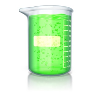 This clipart graphic shows a glass beaker filled with green liquid.  This images could be using in presentations about science, research, experiment, medical and education.