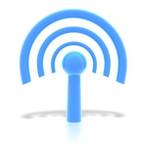 This clipart image shows a wireless internet signal.  This graphic could be used in presentations pertaining to technology and wireless capabilities.