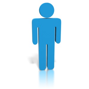 This is an image of a male stick figure standing forward.