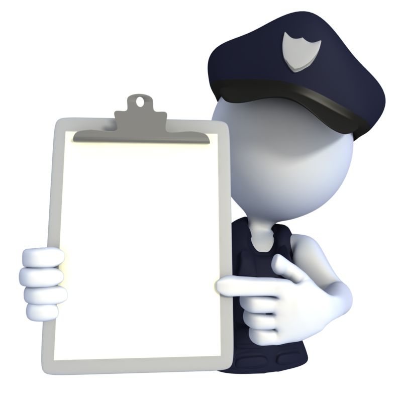 Police Officer Clipboard | Great PowerPoint ClipArt for Presentations