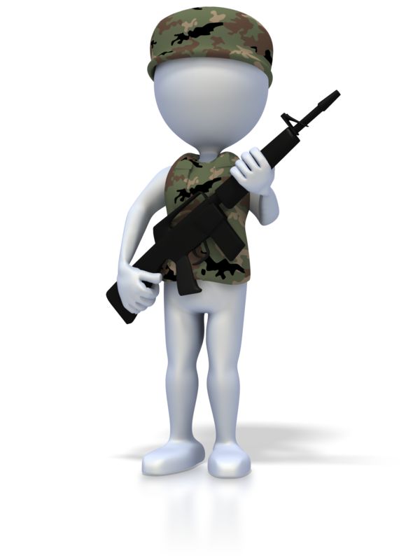 Military Stick Figure With Rifle | Great PowerPoint ClipArt for ...