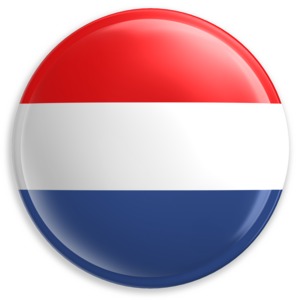 An image of a blank red, white and blue badge.