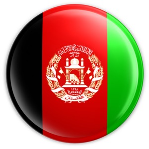 An image of the Afghanistan&#039;s flag on a badge.
