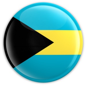 An image of the Bahama&#039;s flag on a badge.