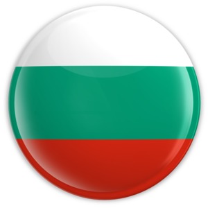 An image of Bulgaria&#039;s flag on a badge.