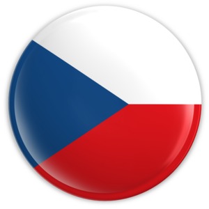 An image of the Czech Republic&#039;s flag on a badge.