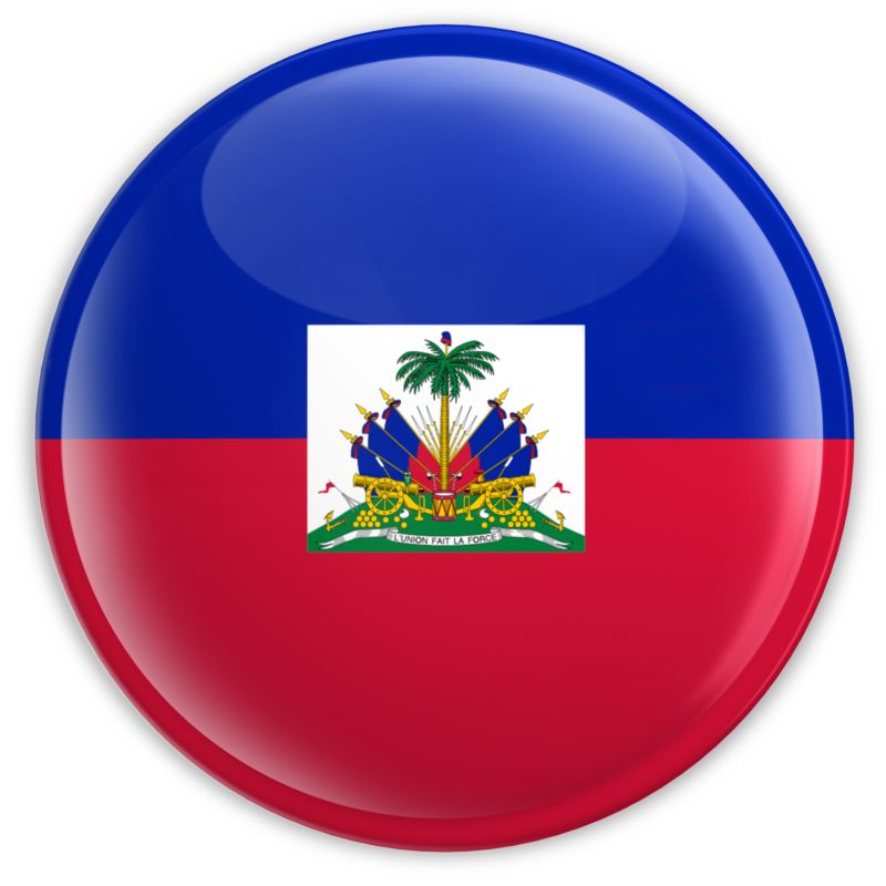 Badge Button Haiti Flag