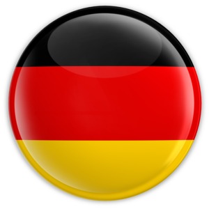 An image of Germany&#039;s flag on a badge.