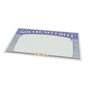 This clipart image shows a social security card.
