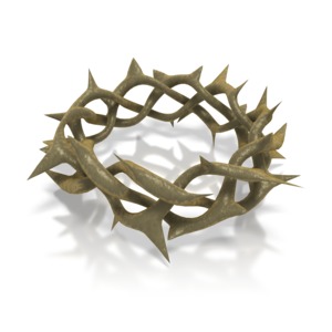 This clipart image shows a crown of thorns. This graphic could be used in presentations about Easter, resurrection, sacrifice and love. 