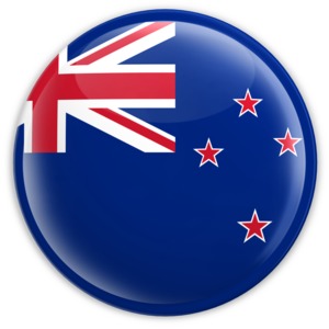 An image of the New Zealand&#039;s flag on a badge.