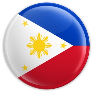 An image of the Philippine&#039;s flag on a badge.