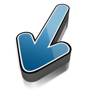 An image of a grey shiny arrow pointing down.