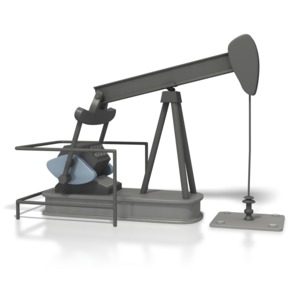 This clipart image shows a oil rig pump.