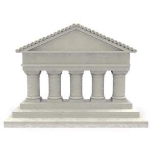 This clipart image shows an old stone courthouse.