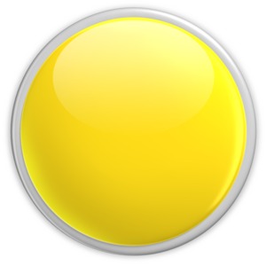 A 3D image of a shiny yellow blank button.