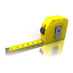 Scale With Tape Measure  Great PowerPoint ClipArt for Presentations 