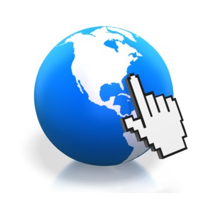 An image of a digital computer hand pointing at North America.