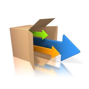 An image of three arrows coming out of a box.