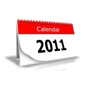 An image of a 2011 desk calendar.