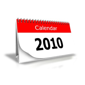 An image of a 2010 desk calendar.