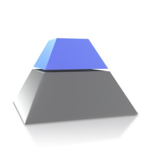 This image is intended to be the second level of a three level level pyramid illustration.  You can download the matching first and final level.