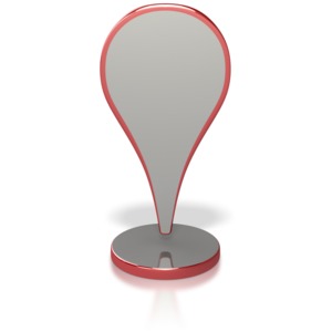 This image shows an information marker.  This marker could be place in a PowerPoint template to call attention to a description, place, information or fact.