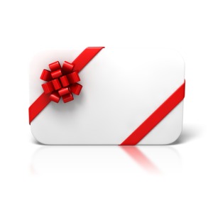 An image of the front of a blank Christmas card.