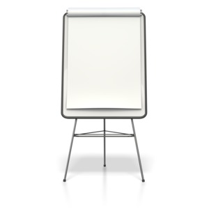 This clip art shows a blank presentation flip board.  Bring this presentation flip board into PowerPoint and write your notes, ideas and messages on it.