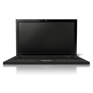 An image of a black laptop computer opened up.
