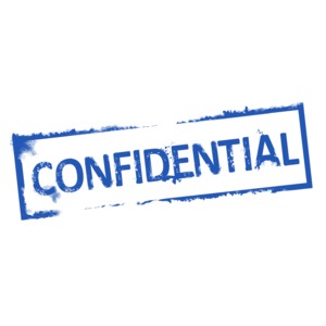 An image of a confidential ink stamp.