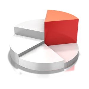 An image of a circular pie diagram with a single colored section.