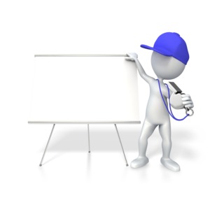 Stick Figure At Chalk Board  Great PowerPoint ClipArt for Presentations 