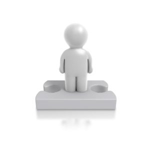 A single icon figure standing on a puzzle piece.