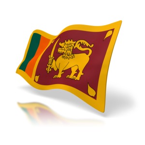 sri lanka flag perspective anim