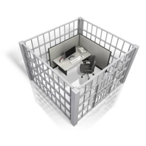 An image of a cubicle inside of a prison cell.