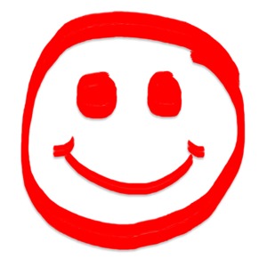 This clip art image shows a smiley face symbol.