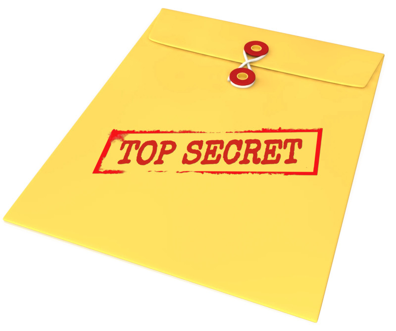 This Presentation Clipart shows a preview of Top Secret Envelope