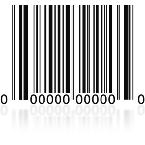 This clip art image shows a thirty line bar code.