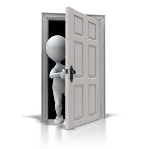 Door Opening Closing  3D Animated Clipart for PowerPoint 