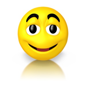 A common Internet icon, the yellow emoticon smile.