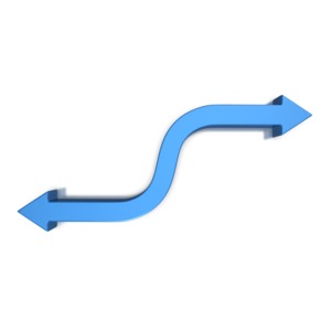 The clip art image shows a S shaped curve with arrows on each end.