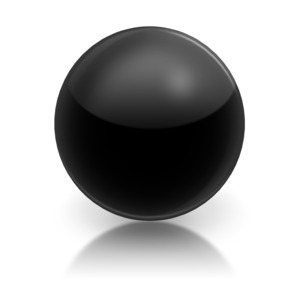 A harvey ball that is filled fully with black represents a numeric four.  Could also represent something that is poor.