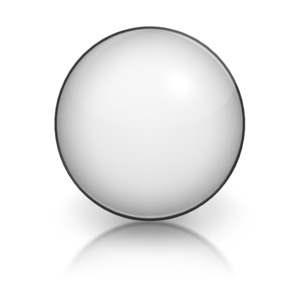 A harvey ball that is fill completely with white represents a numeric ten. Could also represent something that is good.
