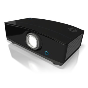 This clip art image shows a single black projector.